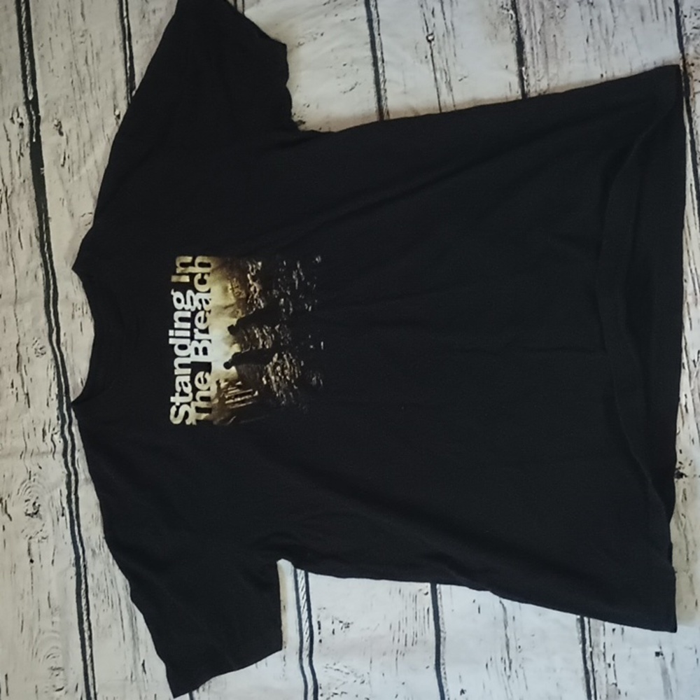 Standing in the Breach Jackson Browne Summer 2016 Tour Black Tee Shirt L